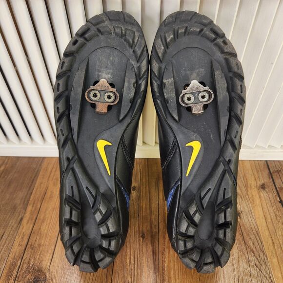 VTG Nike Cycling Shoes Mens Sz 12 Black Blue Gray Mountain Biking Gravel Outdoor main image 8
